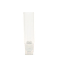 Tube cosmétique en plastique transparent de petit diamètre de 35 ml avec bouchon applicateur